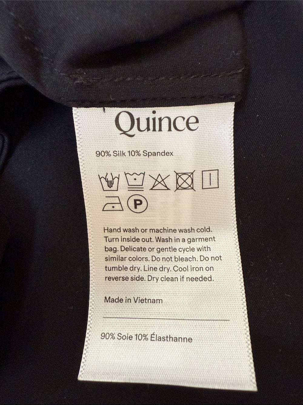 Quince Silk Blend Black Wide-Leg Flowing Palazzo Pants - Picture 3 of 8
